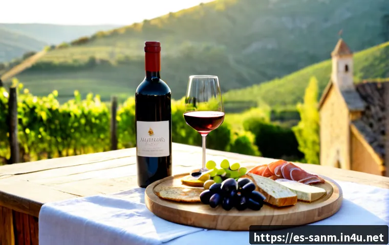 Home 17 산마리노 와이너리 및 로컬 음식 - Photorealistic sunlit winery terrace in the rolling hills near San Marino, elegant wooden table with...
